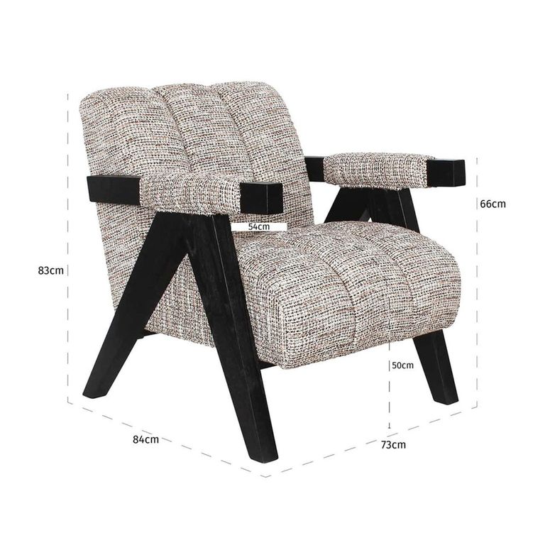 Clover Natural Fabric Accent Chair