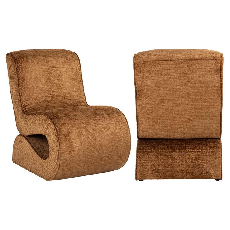 Frankie Brown Fabric Lounge Chair