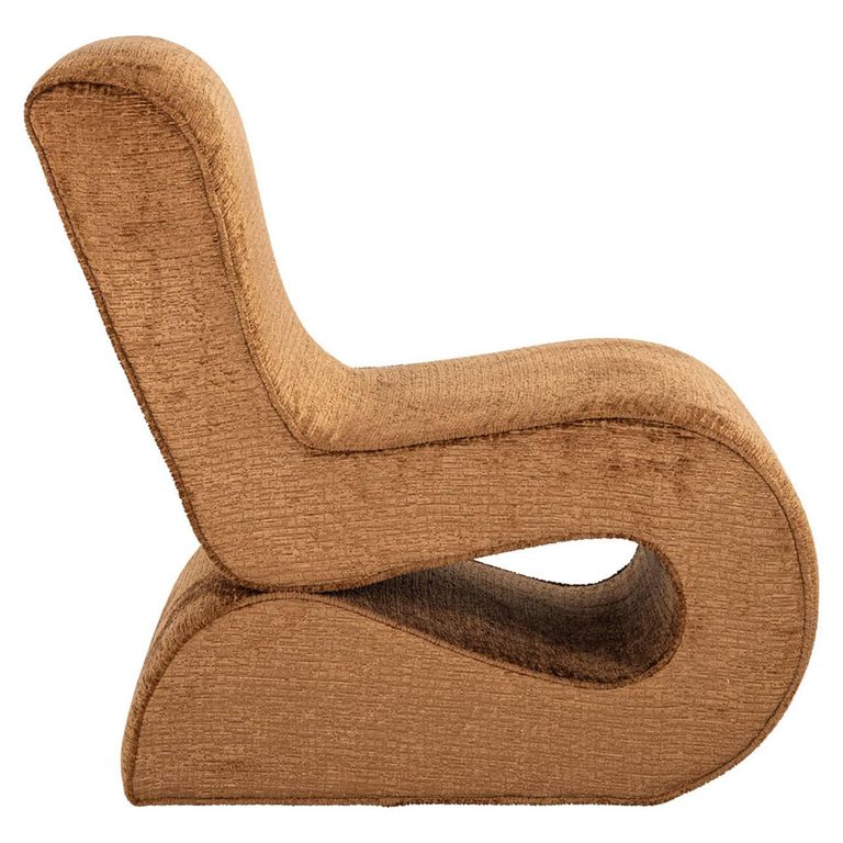 Frankie Brown Fabric Lounge Chair