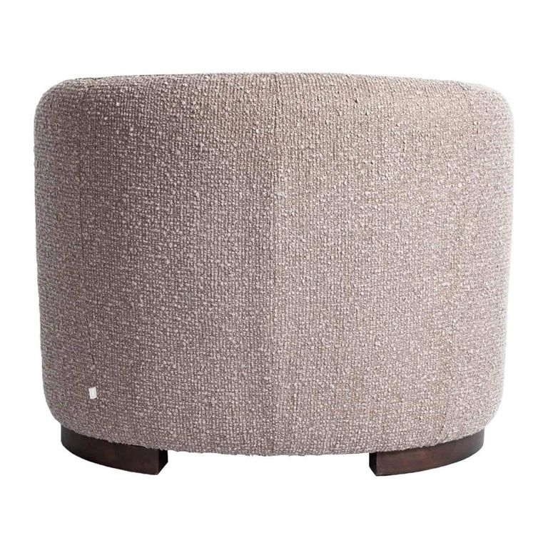 Hannah Lounge Chair - Chunky - Mocca - Fabric and Wood