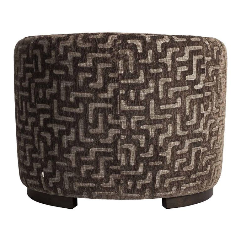 Hannah Lounge Chair - Labyrinth - Brown - Fabric and Wood
