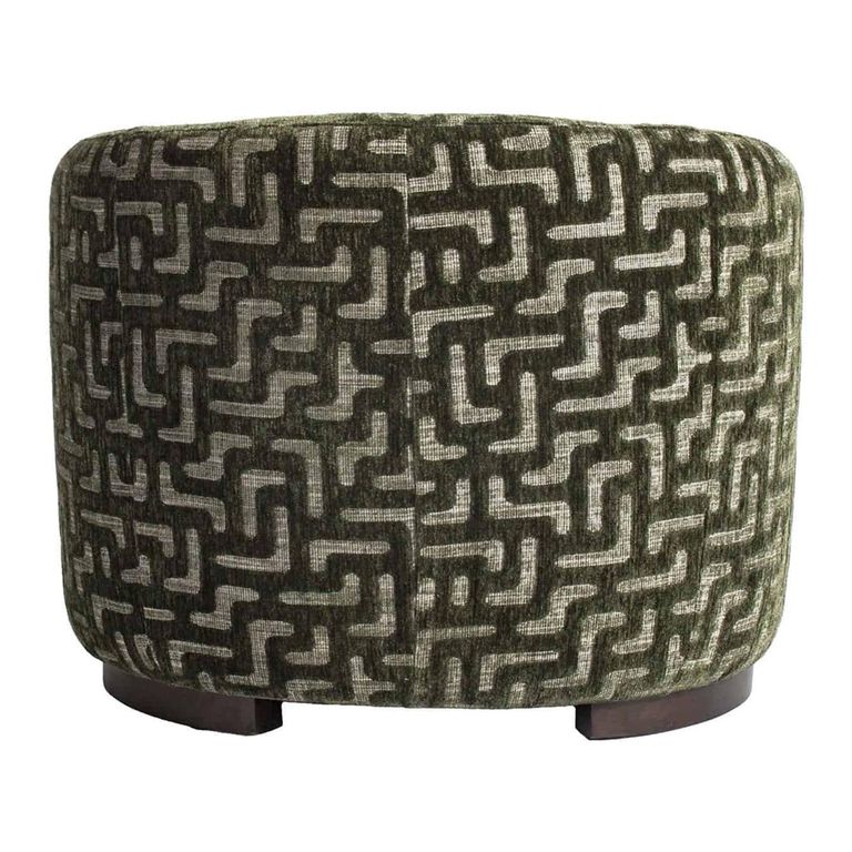 Hannah Lounge Chair - Labyrinth - Moss - Fabric and Wood