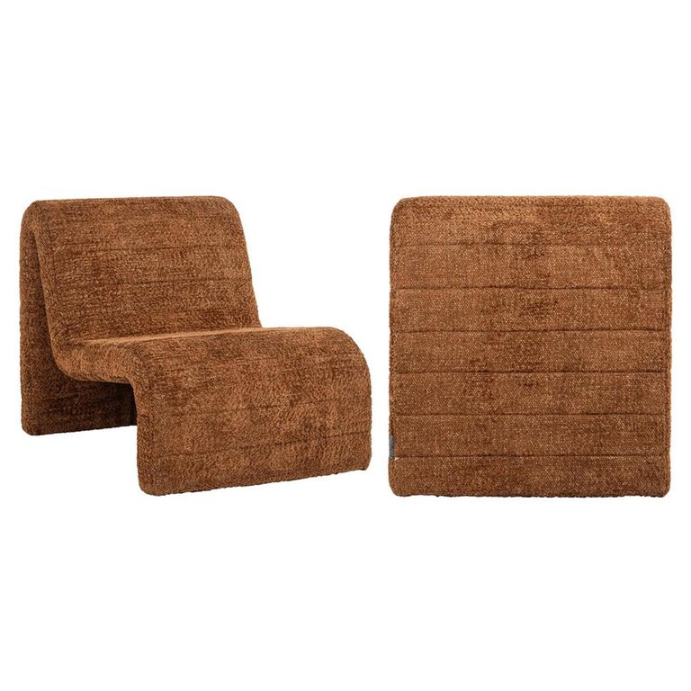 Kelly Cinnamon Fabric Lounge Chair