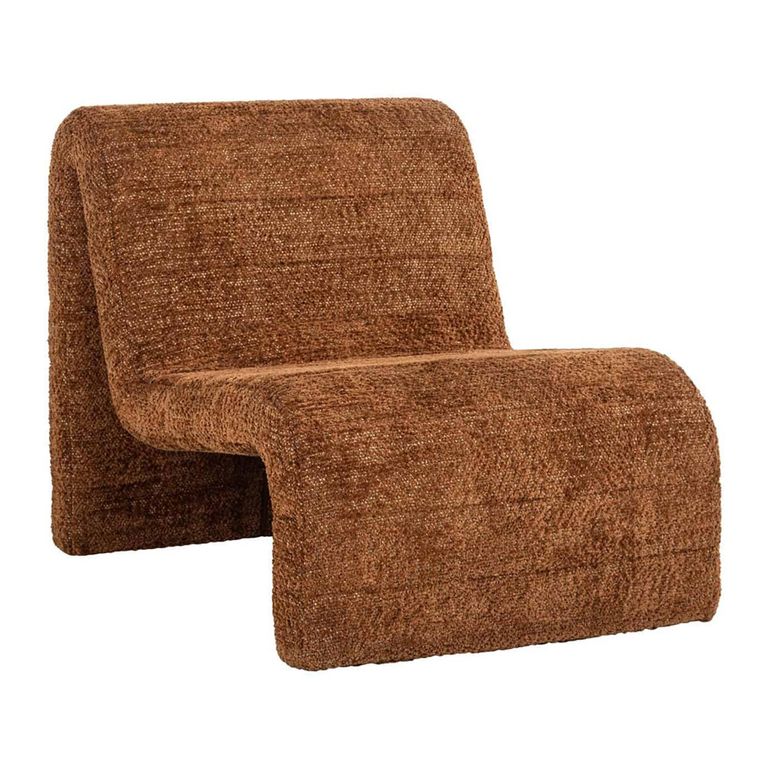 Kelly Cinnamon Fabric Lounge Chair