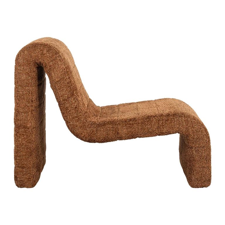 Kelly Cinnamon Fabric Lounge Chair