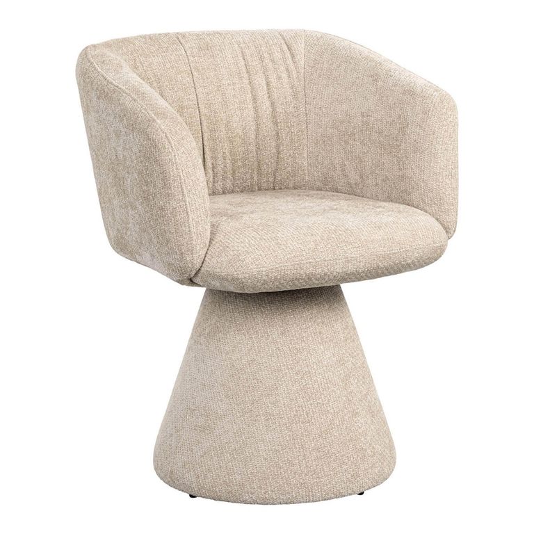 Madeline Cream Fabric Swivel Chair