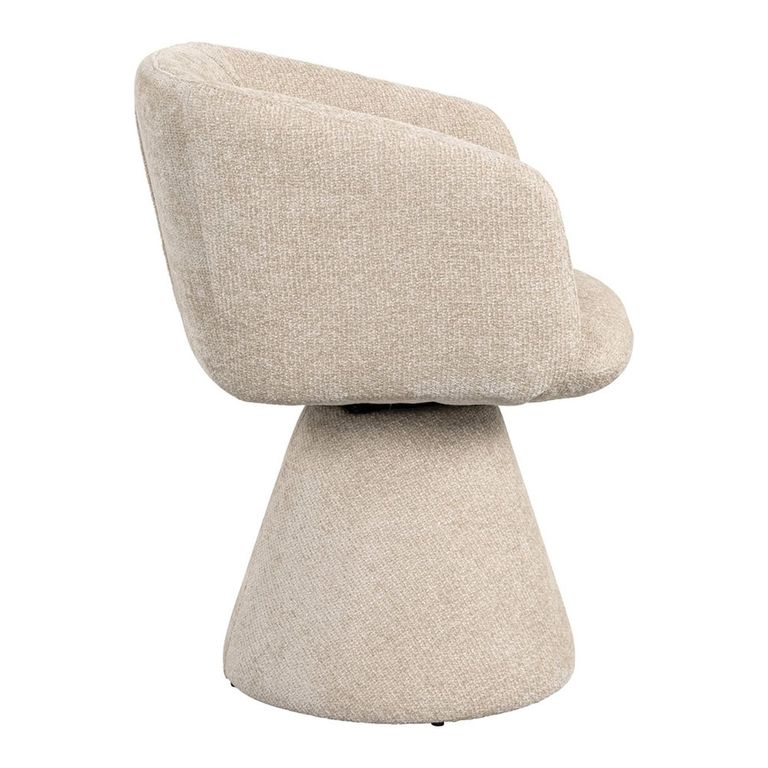 Madeline Cream Fabric Swivel Chair