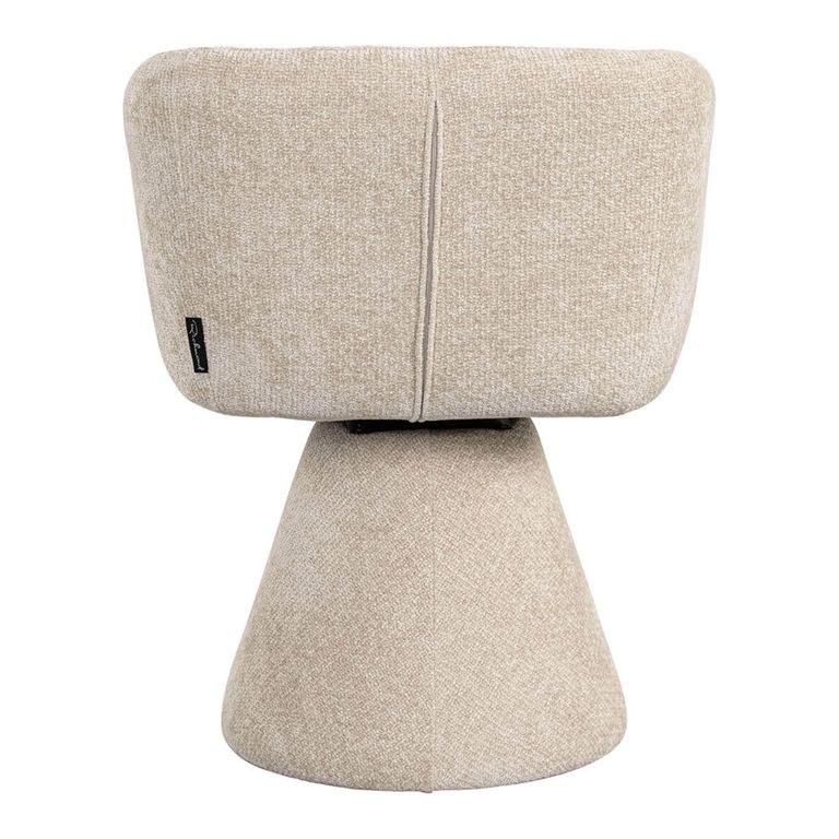 Madeline Cream Fabric Swivel Chair