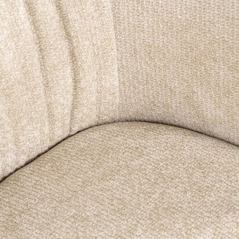 Madeline Cream Fabric Swivel Chair