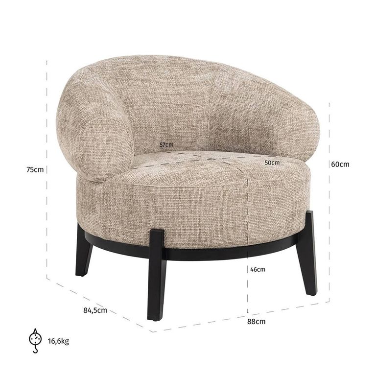 Montana Desert Fabric Accent Chair