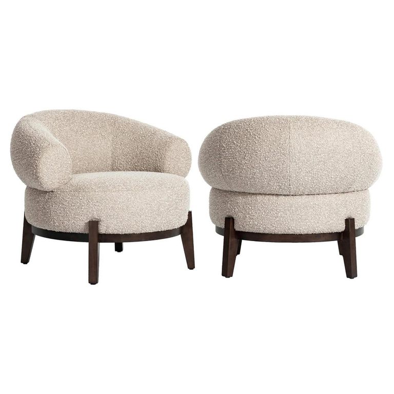 Montana Lounge Chair - Chunky - Natural - Fabric and Wood