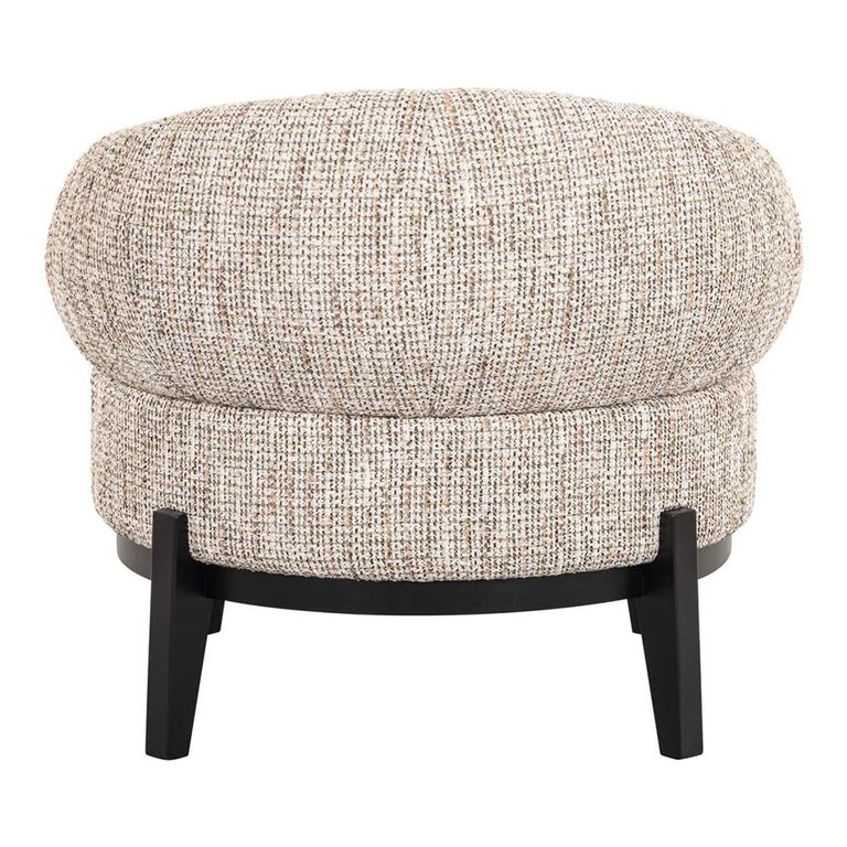 Montana Natural Fabric Accent Chair with Black Legs