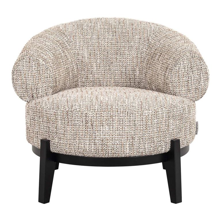 Montana Natural Fabric Accent Chair with Black Legs