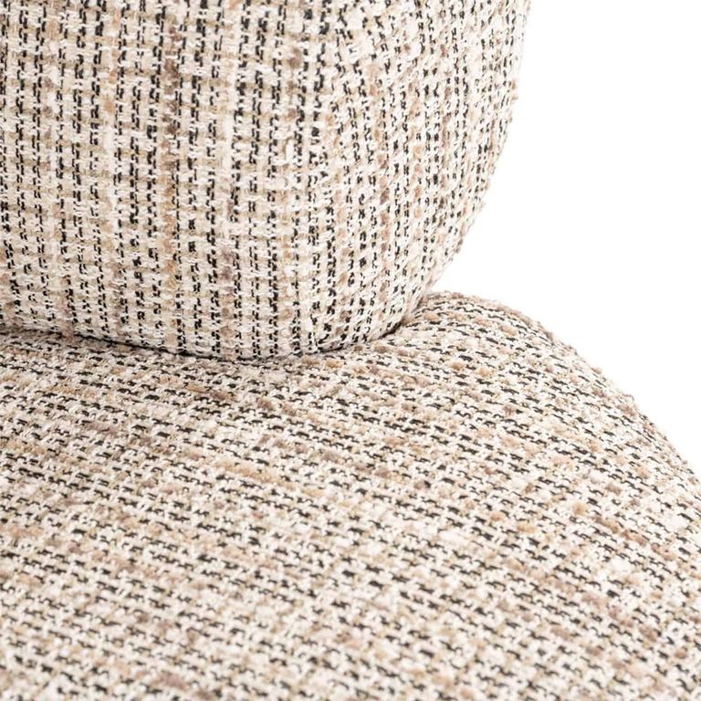 Montana Natural Fabric Accent Chair with Black Legs