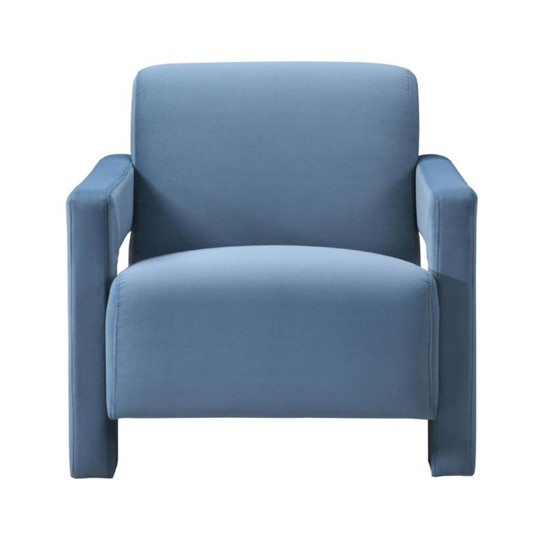 Apex Accent Armchair - Blue Velvet - Fabric
