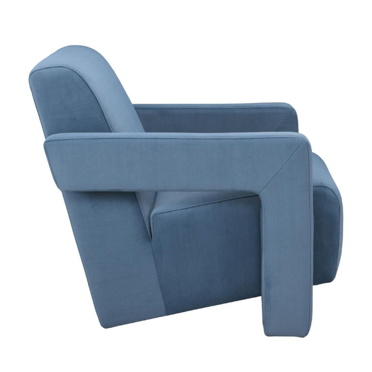 Apex Accent Armchair - Blue Velvet - Fabric