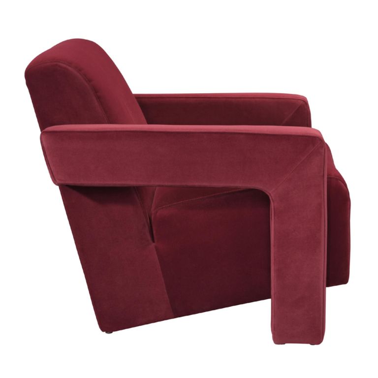 Apex Accent Armchair - Burgundy Velvet - Fabric