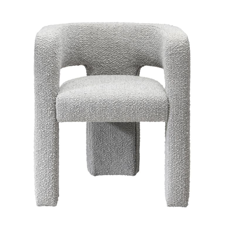 Crescent Armchair - Curved Back - Dove - Fabric
