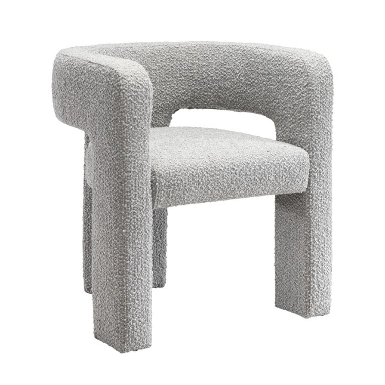 Crescent Armchair - Curved Back - Dove - Fabric