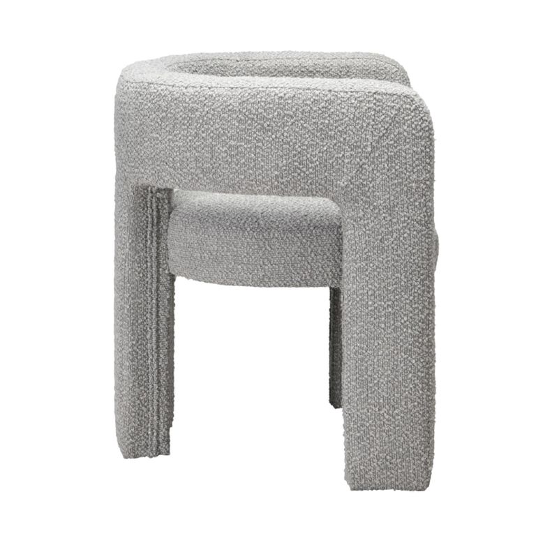 Crescent Armchair - Curved Back - Dove - Fabric