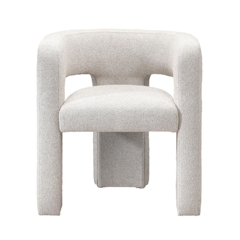 Crescent Armchair - Curved Back - Mink - Fabric