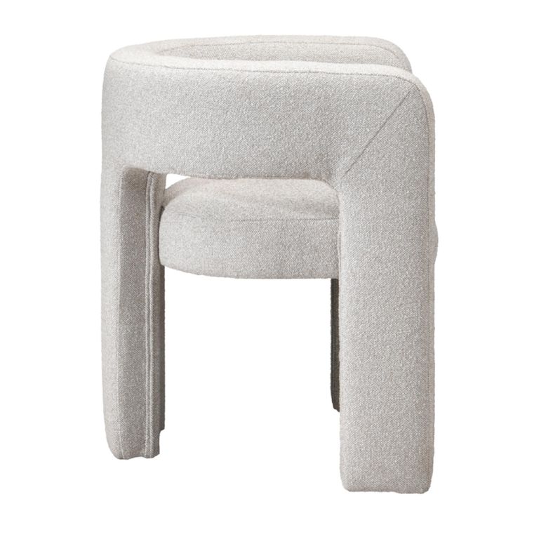 Crescent Armchair - Curved Back - Mink - Fabric