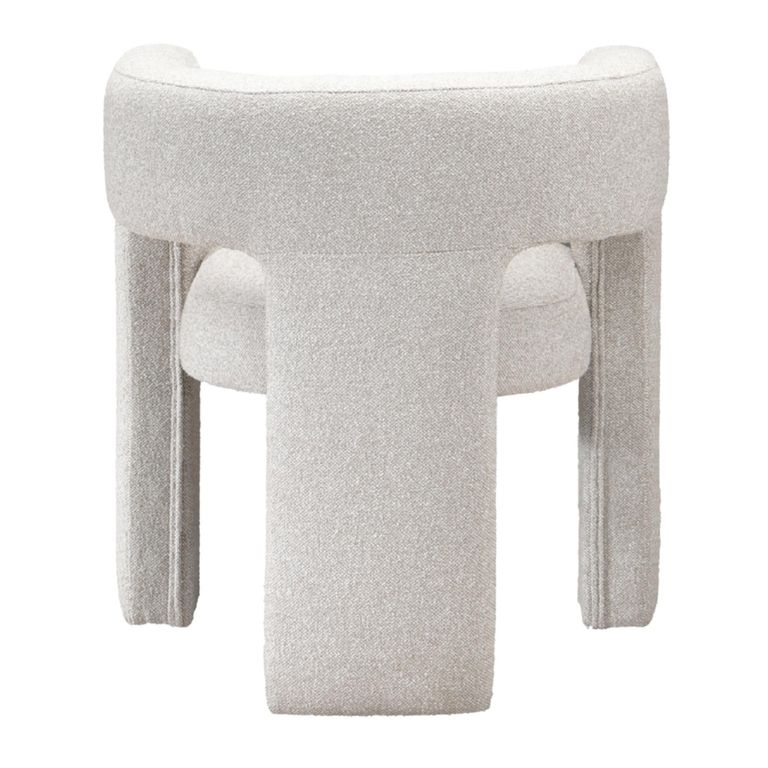 Crescent Armchair - Curved Back - Mink - Fabric