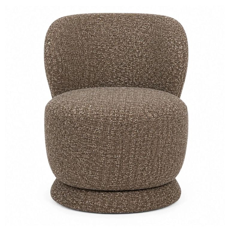 Orla Swivel Accent Chair - Hazelnut Chenille - Fabric