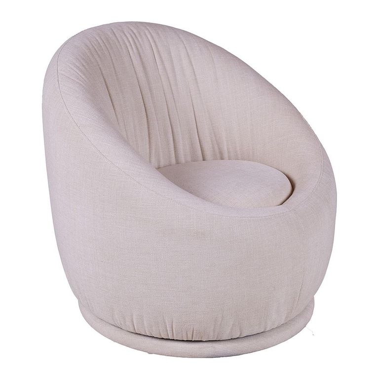 Cordoba Swivel Lounge Chair - Cream - Fabric