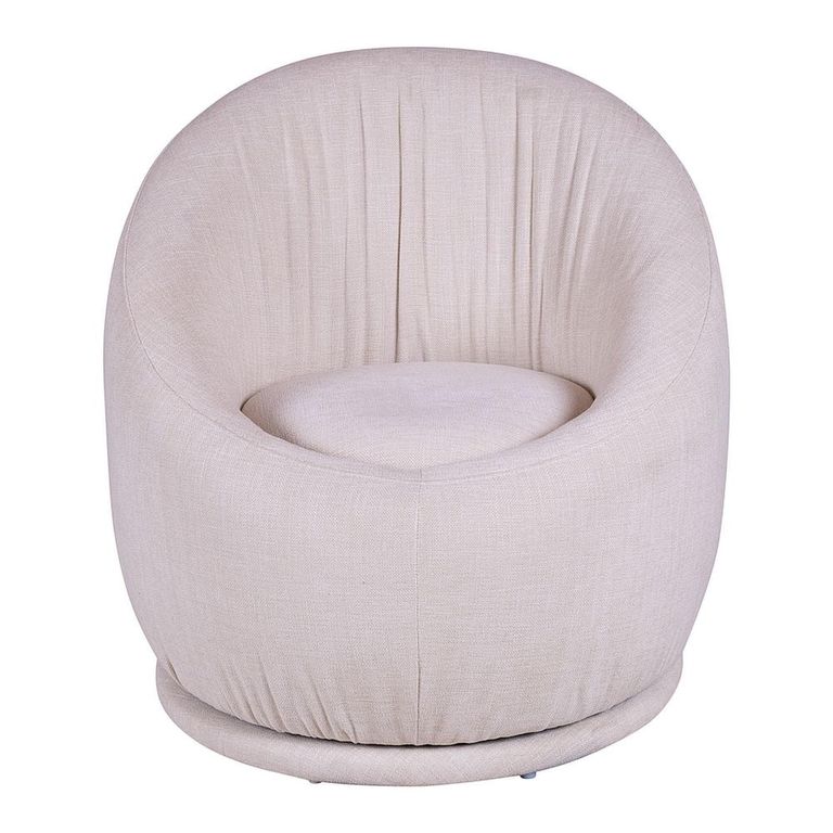 Cordoba Swivel Lounge Chair - Cream - Fabric