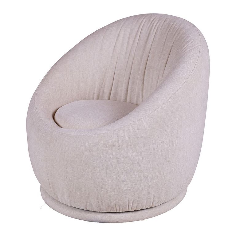 Cordoba Swivel Lounge Chair - Cream - Fabric