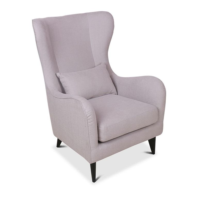 Oxford Accent Armchair - Wing Back - Light Beige - Fabric