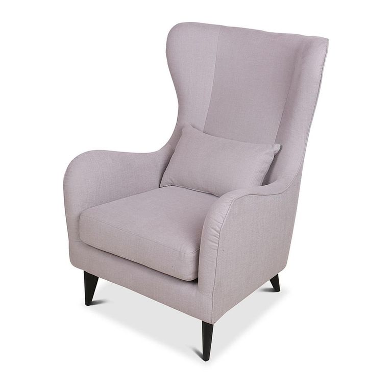 Oxford Accent Armchair - Wing Back - Light Beige - Fabric