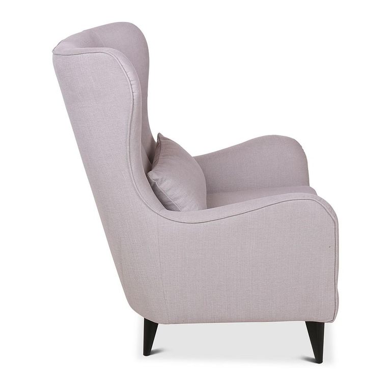 Oxford Accent Armchair - Wing Back - Light Beige - Fabric