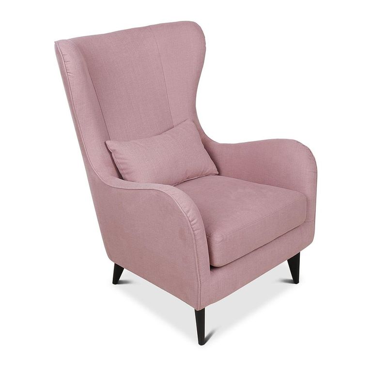 Oxford Accent Armchair - Wing Back - Light Pink - Fabric