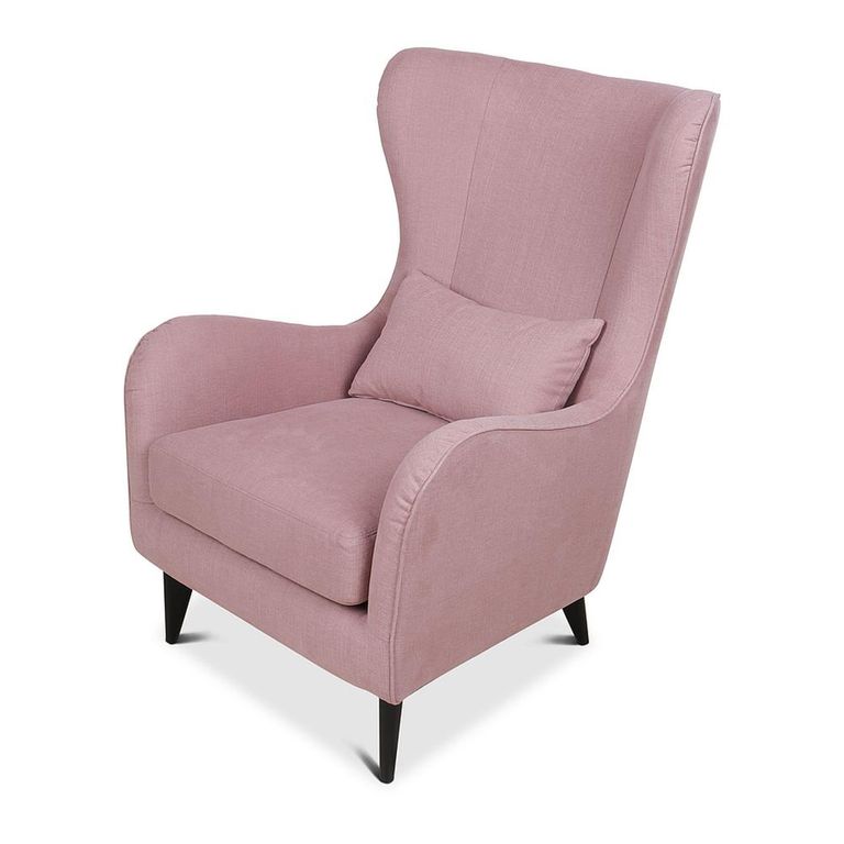 Oxford Accent Armchair - Wing Back - Light Pink - Fabric