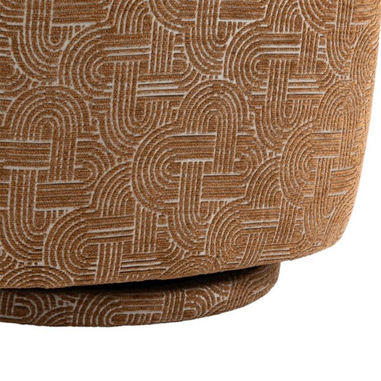 Aura Swivel Chair - Curved Back - Amber - Fabric