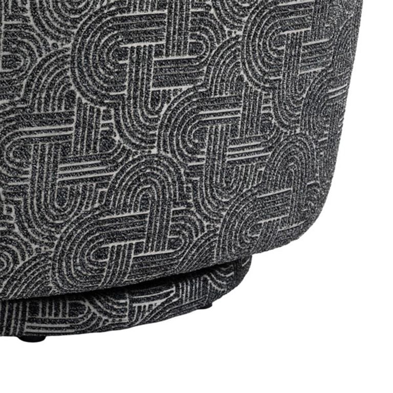 Aura Swivel Chair - Curved Back - Charcoal - Fabric