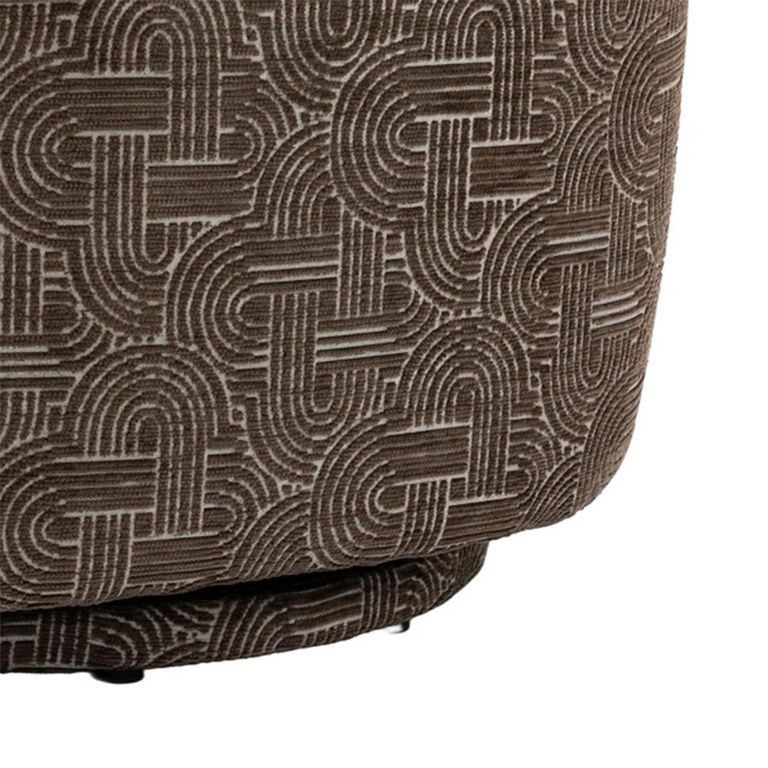 Aura Swivel Chair - Curved Back - Espresso - Fabric