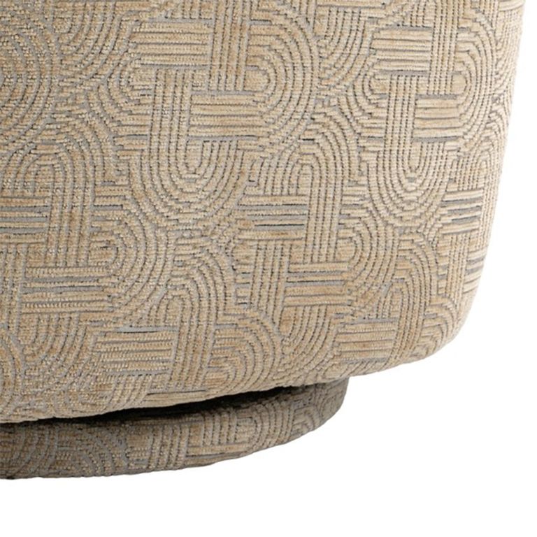 Aura Swivel Chair - Curved Back - Oatmeal - Fabric