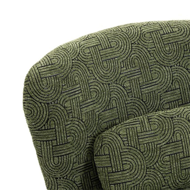 Aura Swivel Chair - Curved Back - Olive - Fabric
