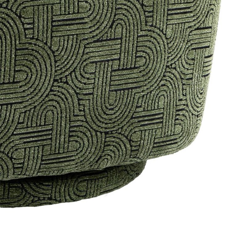 Aura Swivel Chair - Curved Back - Olive - Fabric