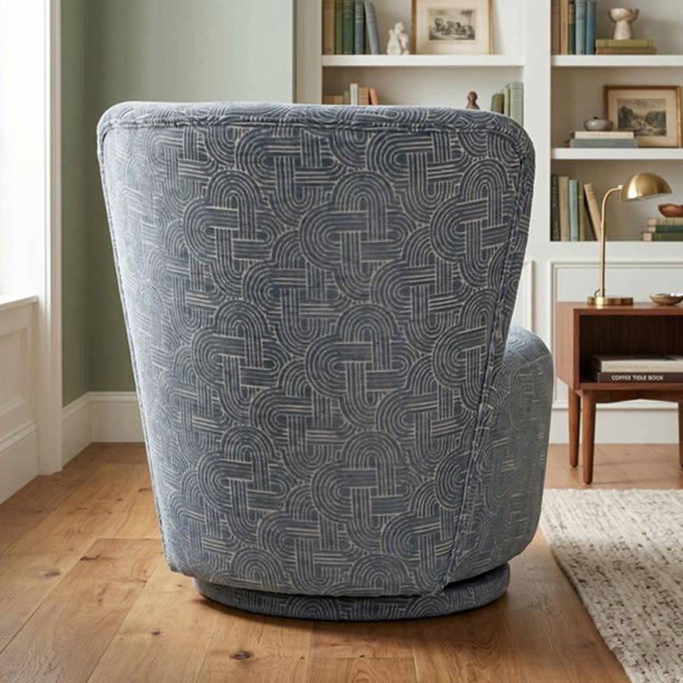Aura Swivel Chair - Curved Back - Slate - Fabric