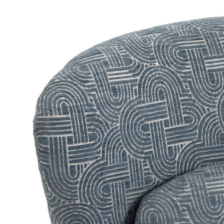 Aura Swivel Chair - Curved Back - Slate - Fabric