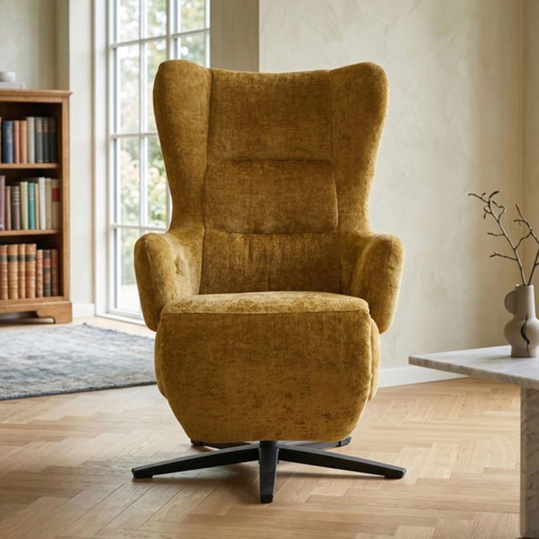 Elevate Electric Lounge Armchair - Dual Motor - Mustard - Fabric
