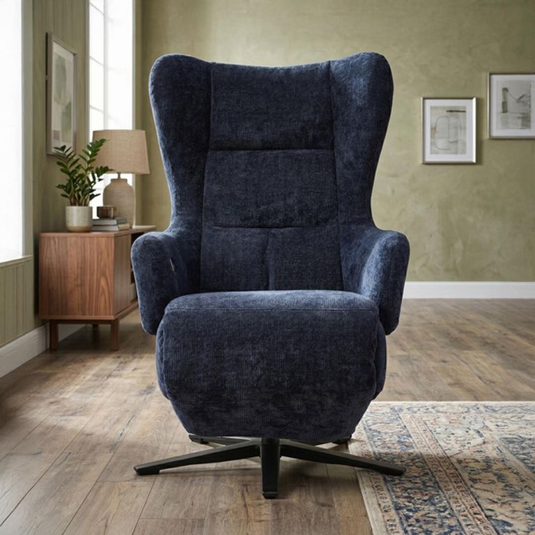 Elevate Electric Lounge Armchair - Dual Motor - Navy - Fabric