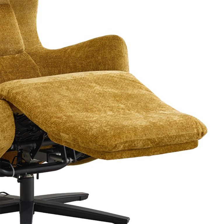 Elevate Electric Lounge Armchair - Dual Motor - Mustard - Fabric