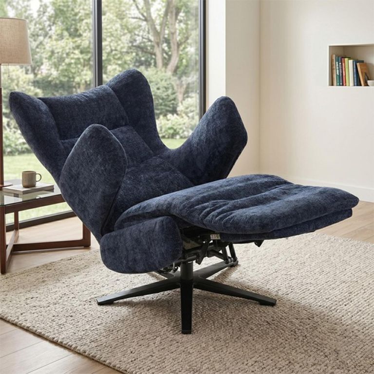 Elevate Electric Lounge Armchair - Dual Motor - Navy - Fabric
