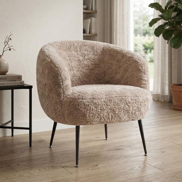 Willow Accent Armchair - Fawn - Fabric