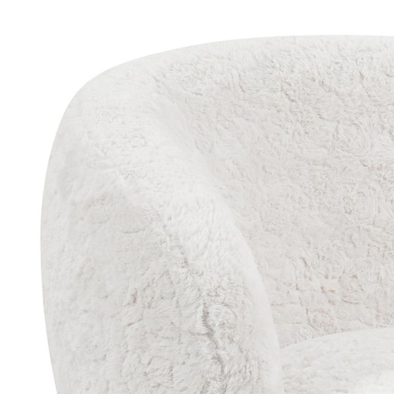 Willow Accent Armchair - Lamb White - Fabric